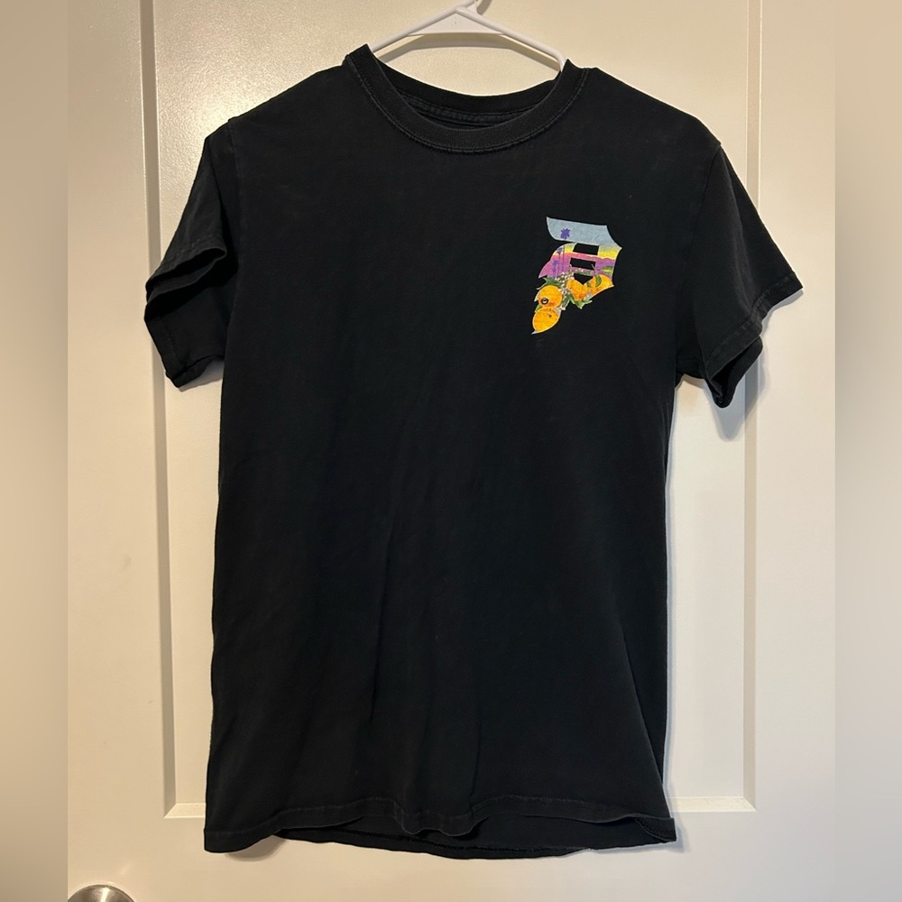 Primitive Black T-shirt w/orange groves print
